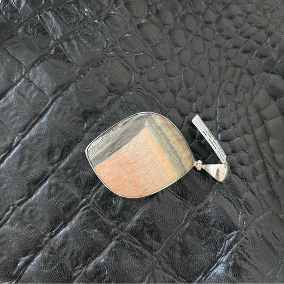 One of a kind brecciated jasper sterling silver pendant - Picture 3 of 9